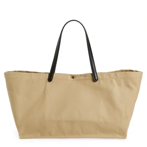 The Row XL Idaho Tote Being Canvas Leather Trim W1592 W253 + Pouch - Picture 5 of 16